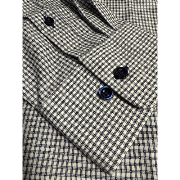 Twillory Dress Shirt Mens 17.5 34/35 Check  Tailored Fit Non Iron Safe Cotton - Picture 6 of 9